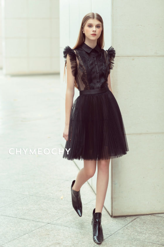 Lyonnie Black Tulle Dress 1