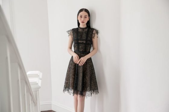 Black Charmuse Lace Dress 4