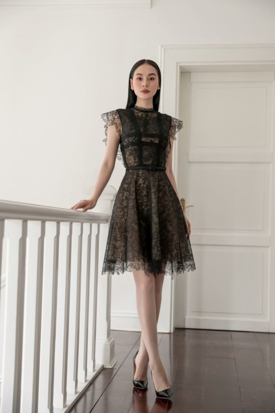 Black Charmuse Lace Dress 2