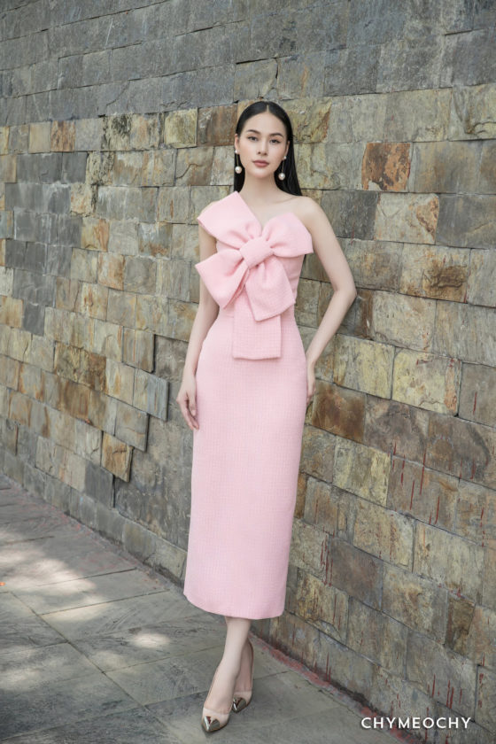 Pink Corset Longuette Dress 4