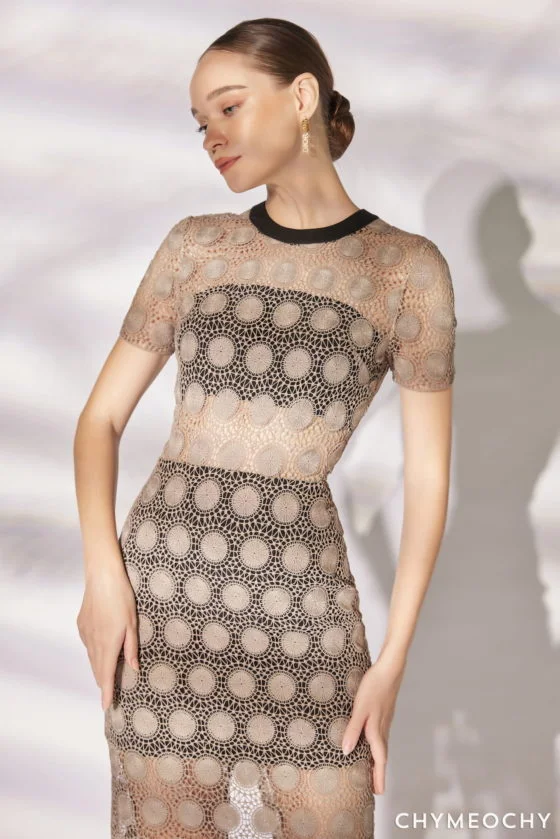 Circle Lace Longuette Dress 4