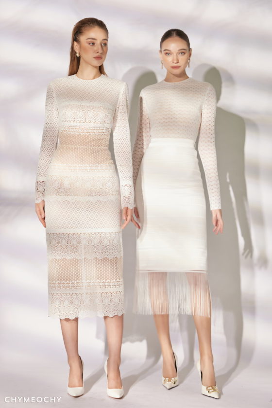 White Fringed Midi Dress 2