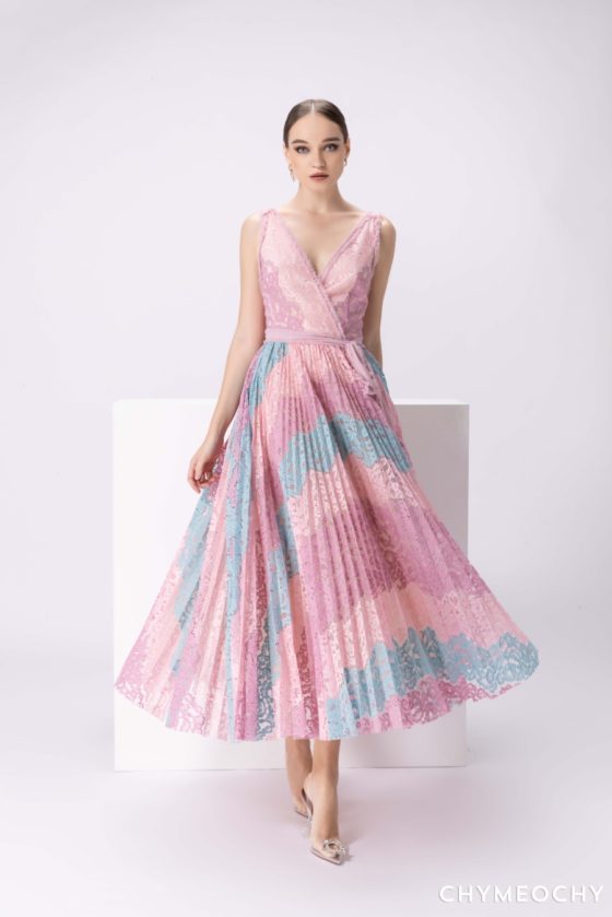 Multi-Colored Lace Dress 4