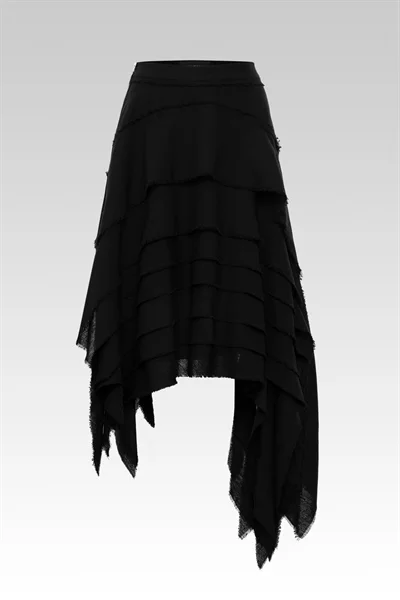 Váy vải lanh đen 1