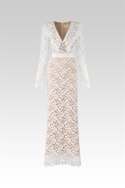 W - Ivory Grace Midi Dress