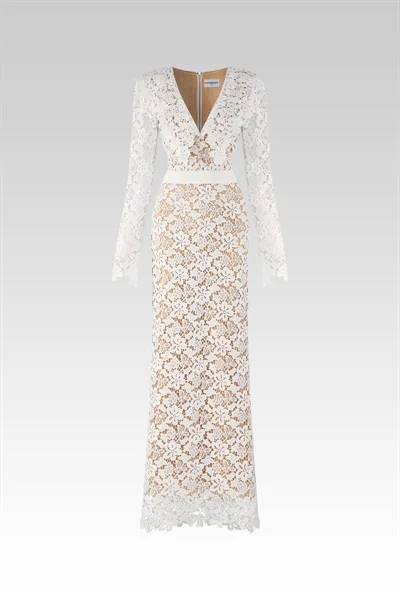 W - Ivory Grace Midi Dress