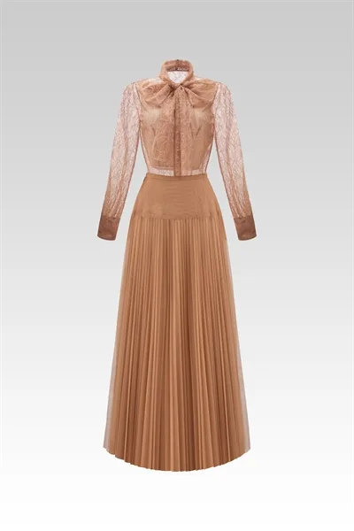 W - Ethereal Pleated Tulle Skirt