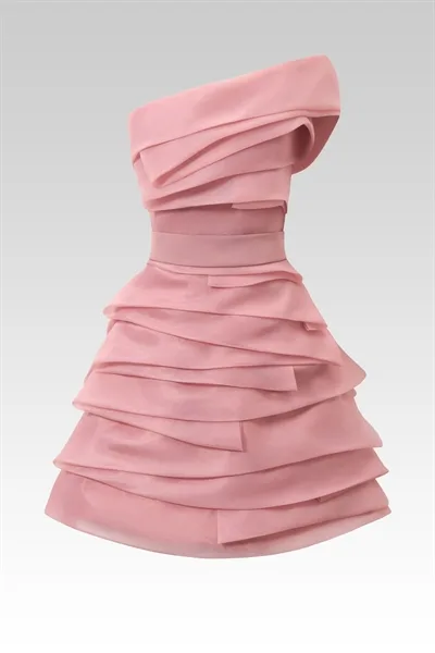 W - One Shoulder Organza Dress