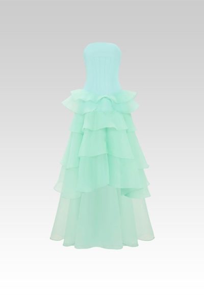 W - Mint Cascade Gown