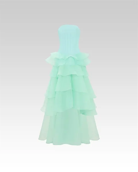 W - Mint Cascade Gown