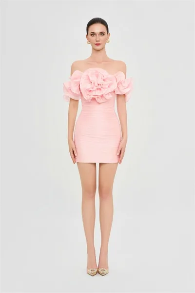 W - Acapella Rose Dress - Image 3