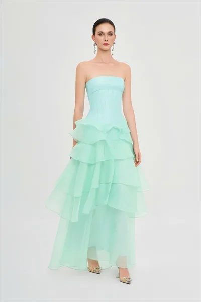 W - Mint Cascade Gown - Image 3