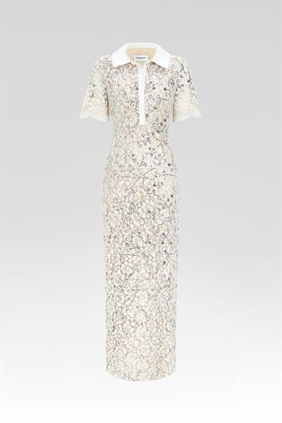 Ivory Grace Collar Gown